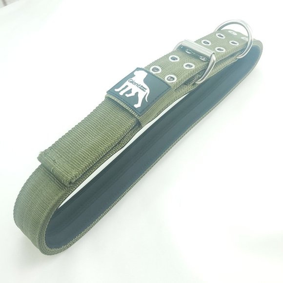 Giant Breed Nation Khaki Green Heavy Duty Nylon Breed Dogs Tactical Collar Sz XL - Picture 3 of 14